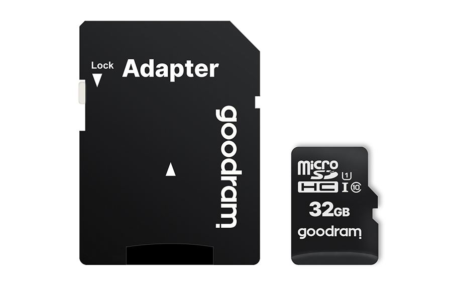 GOODRAM 32GB Class 10 UHS I 100MB/10 MB/s microsd card + adapter