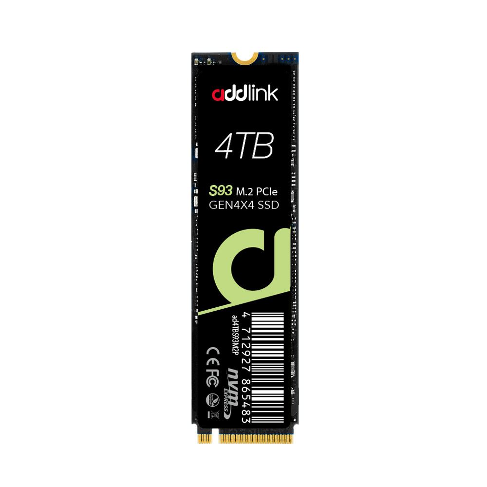 ADDLINK 4TB M.2 2280 PCIe GEN4X4 NVMe 1.4 R:7400 W:6500