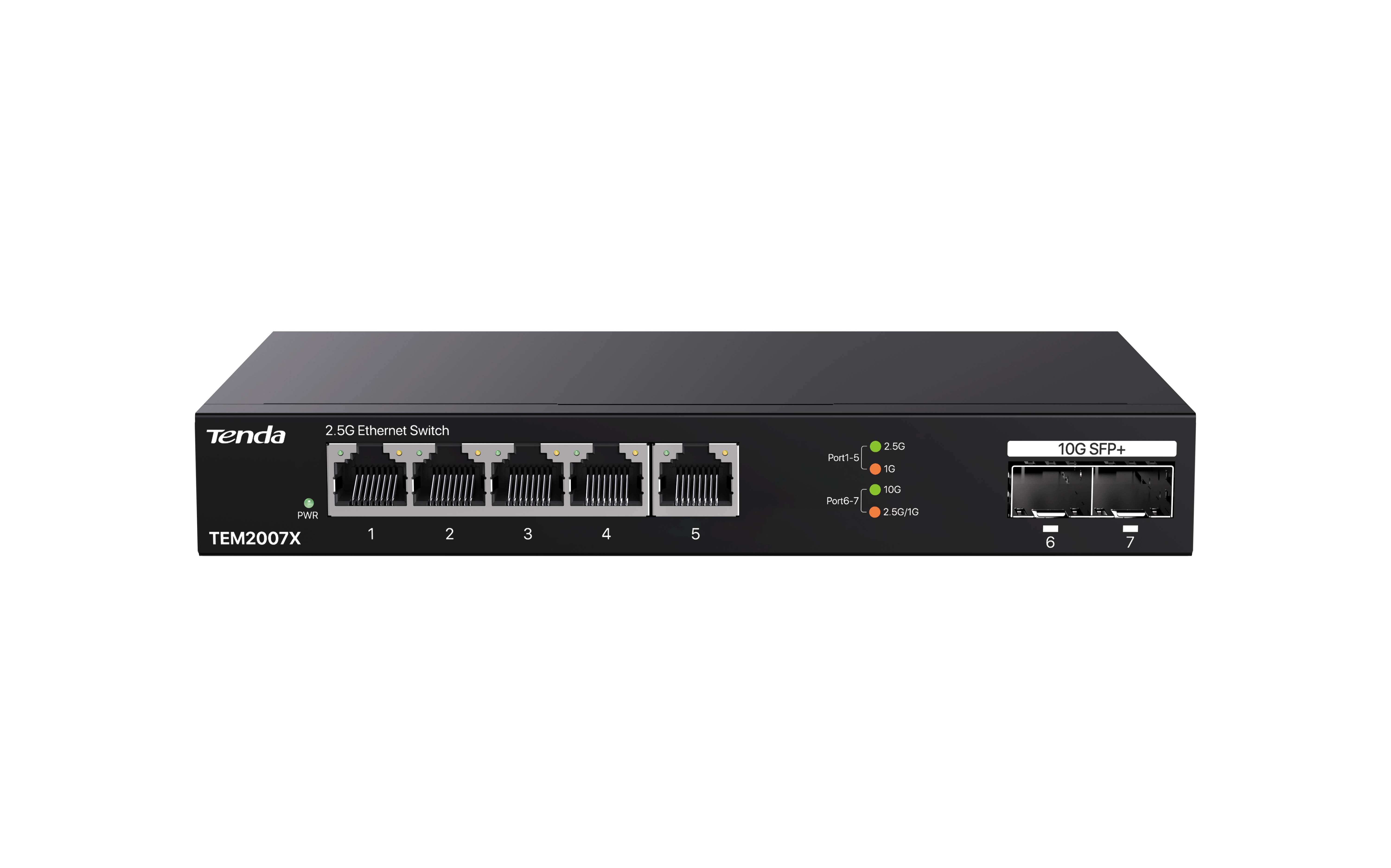 TENDA 5-Port 2.5G Ethernet Switch 2 Adet 10G SFP+