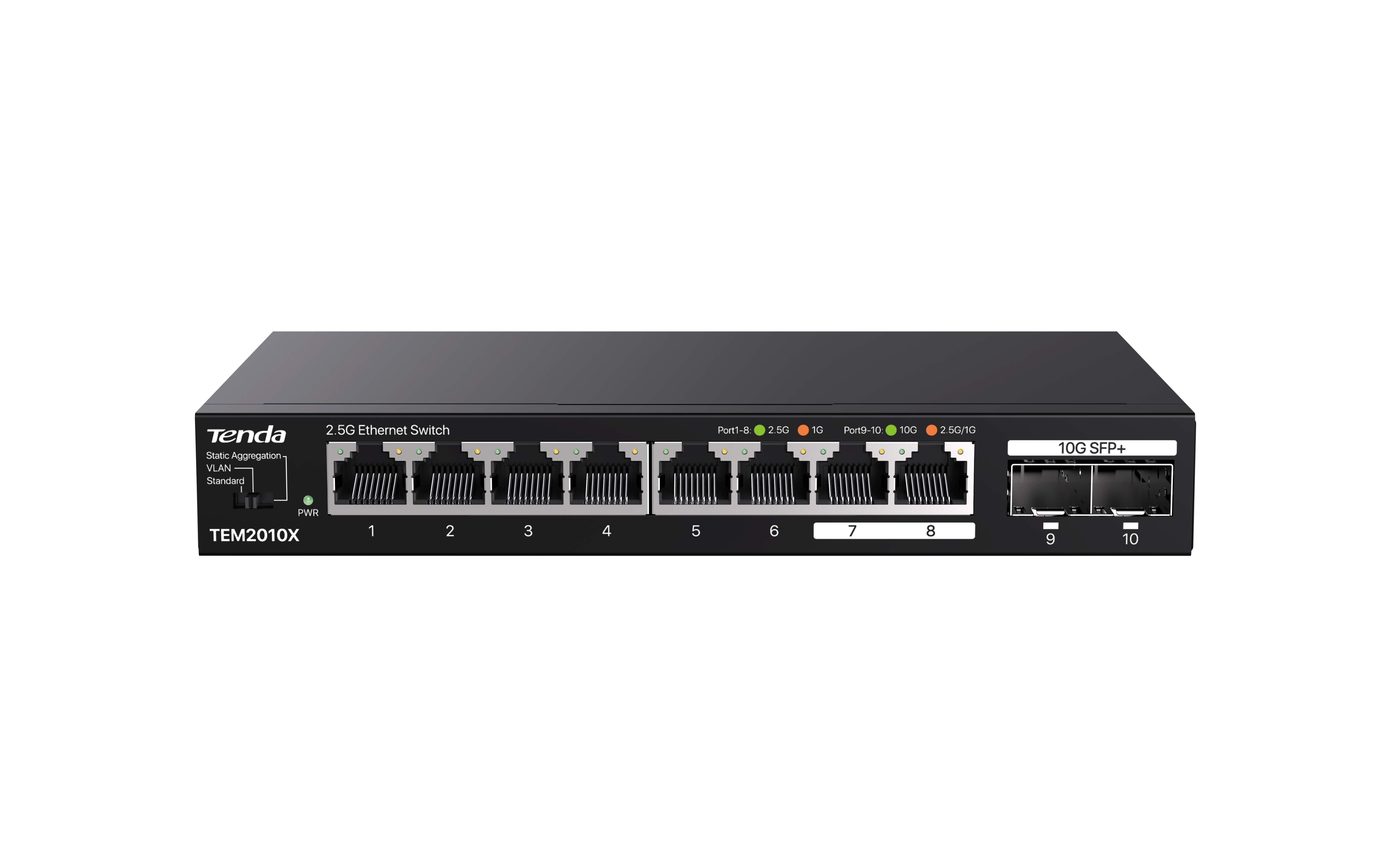 TENDA 8-Port 2.5G Ethernet Switch 2/10G SFP+