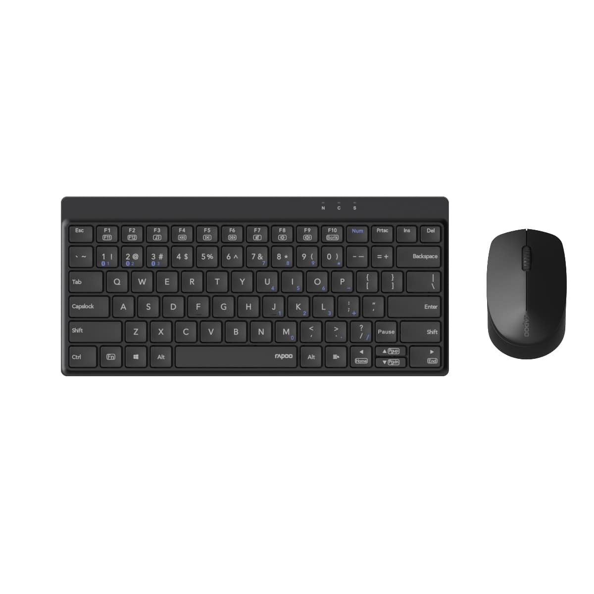 RAPOO 8000GT Kablosuz Çok Modlu Türkçe Klavye Mouse Set Siyah