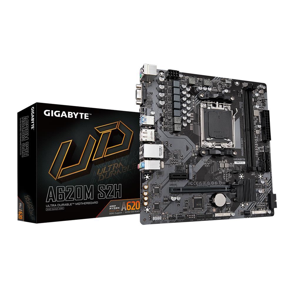 GIGABYTE A620M-S2H 6400MHz OC DDR5 AM5 M.2 HDMI DisplayPort MicroATX Anakart