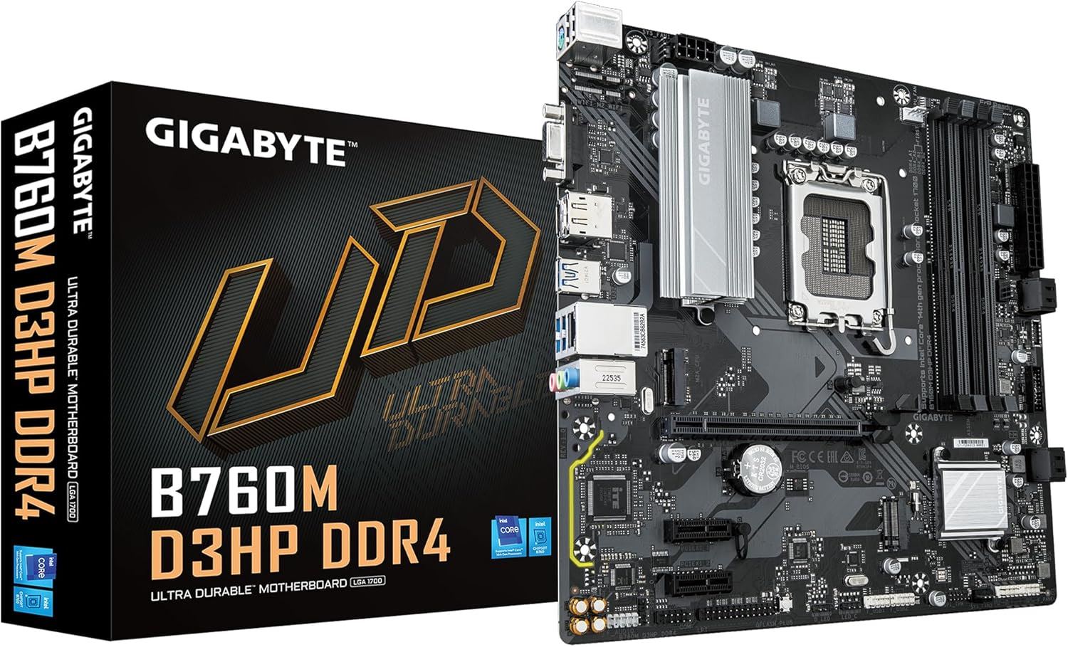 GIGABYTE B760M-D3HP-DDR4 5333MHz OC LGA1700 M.2 HDMI DP Micro-ATX Anakart