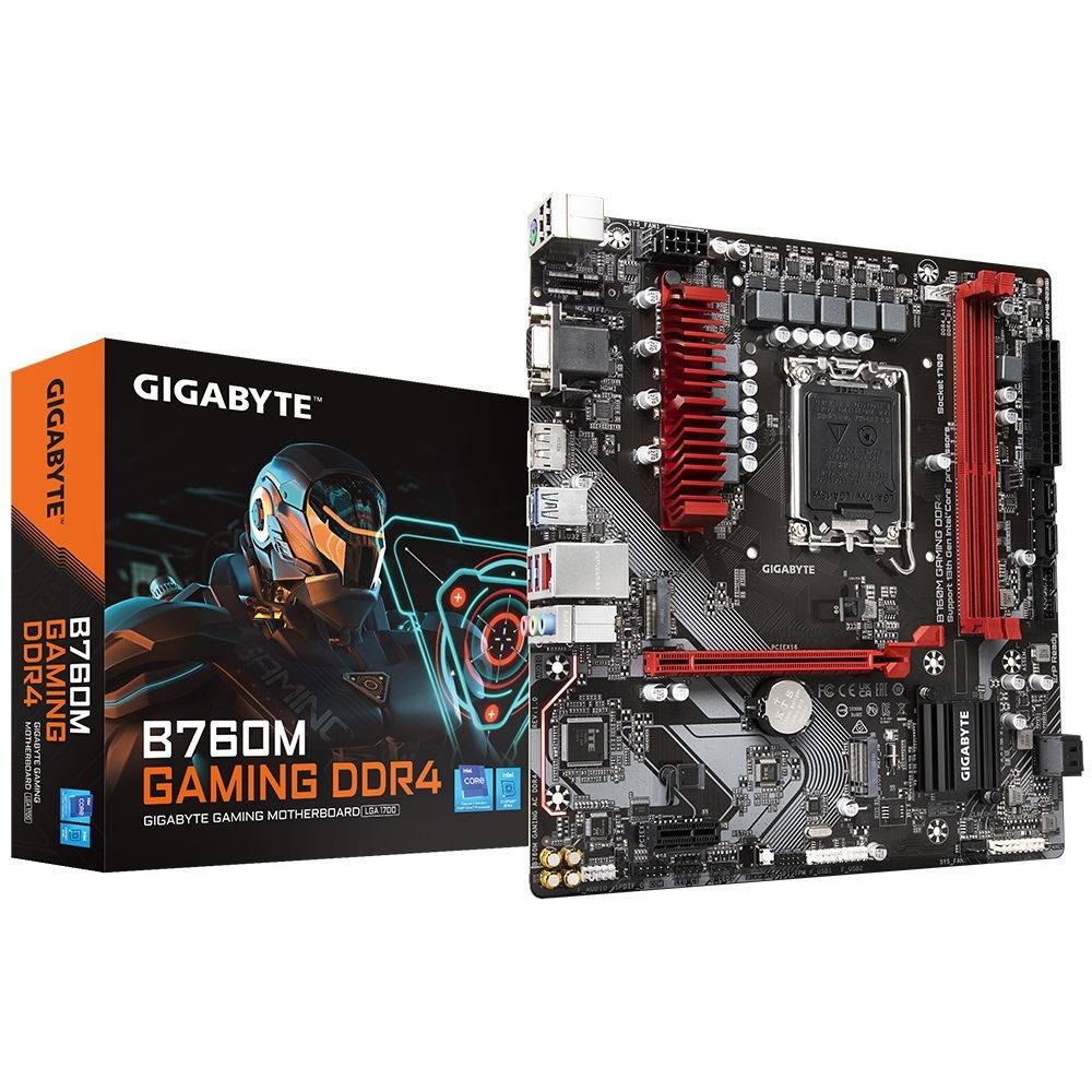 GIGABYTE B760M-GAMING-X-DDR4-GEN5 5333MHz OC LGA1700 M.2 HDMI DP MicroATX Anakart