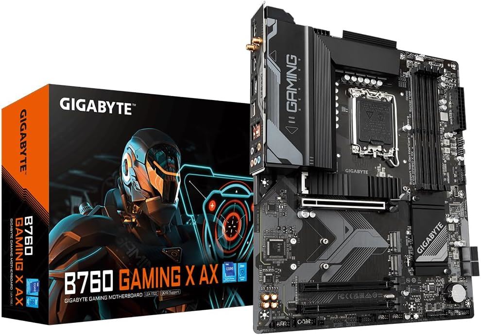 GIGABYTE B760M-GAMX-AX-DDR5 7600MHz OC LGA1700 M.2 HDMI DP Micro-ATX Anakart