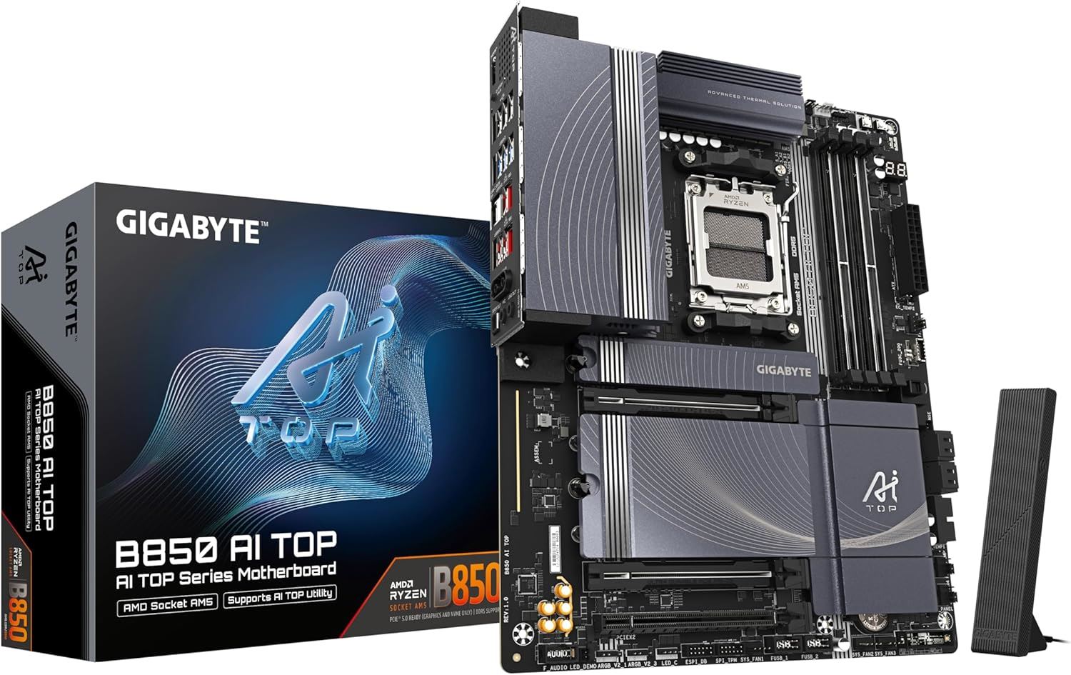 GIGABYTE B850-AI-TOP 8600MHz OC DDR5 AM5 M.2 HDMI DisplayPort ATX Anakart