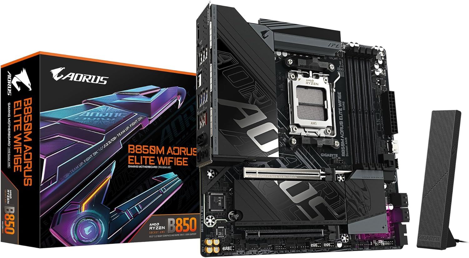GIGABYTE B850M-A-ELITE-WIFI6E 8200MHz OC DDR5 AM5 M.2 HDMI DP Micro-ATX Anakart
