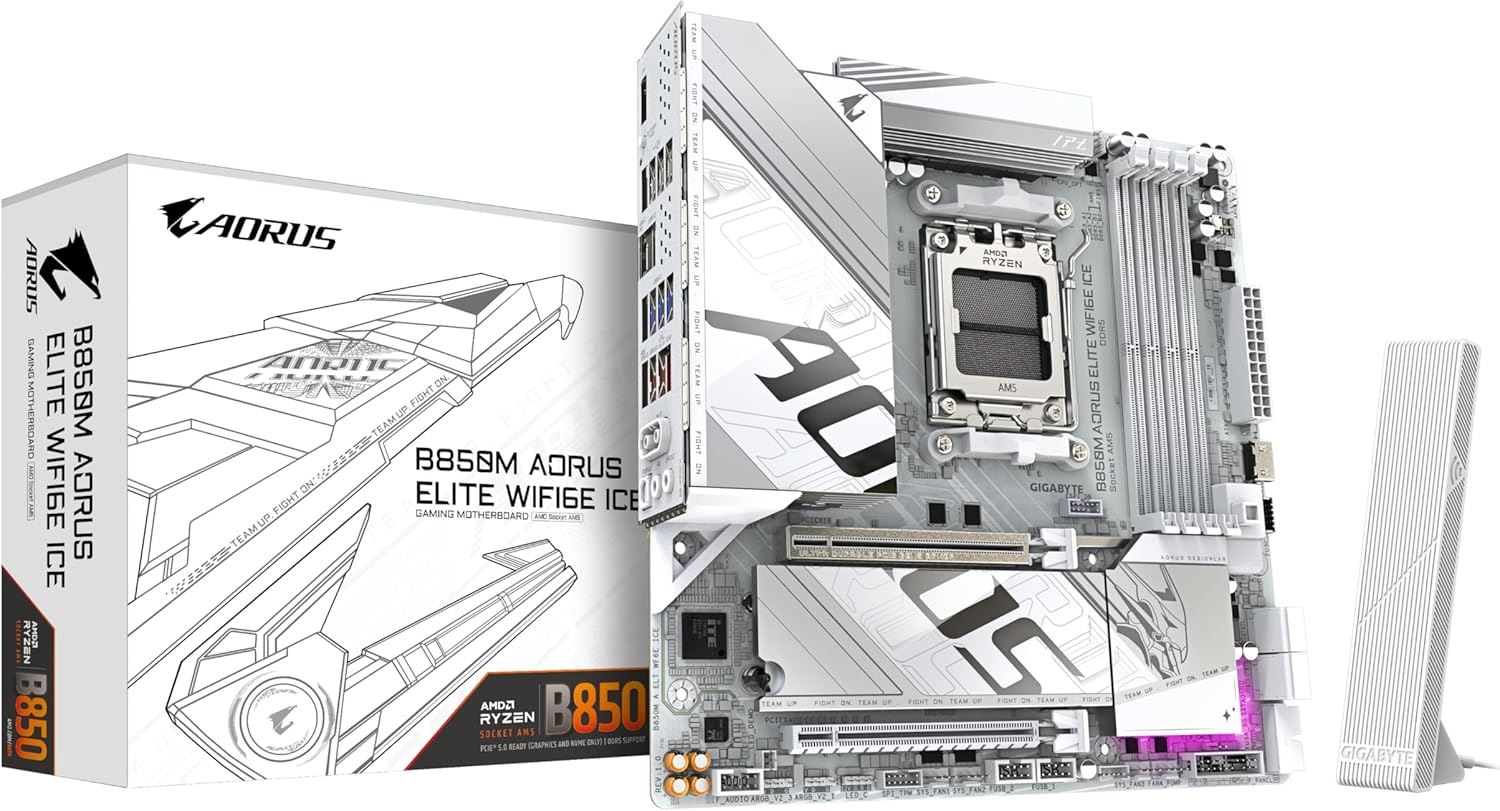 GIGABYTE B850M-A-ELTWF6EICE 8200MHz OC DDR5 AM5 M.2 HDMI DP Micro-ATX Anakart