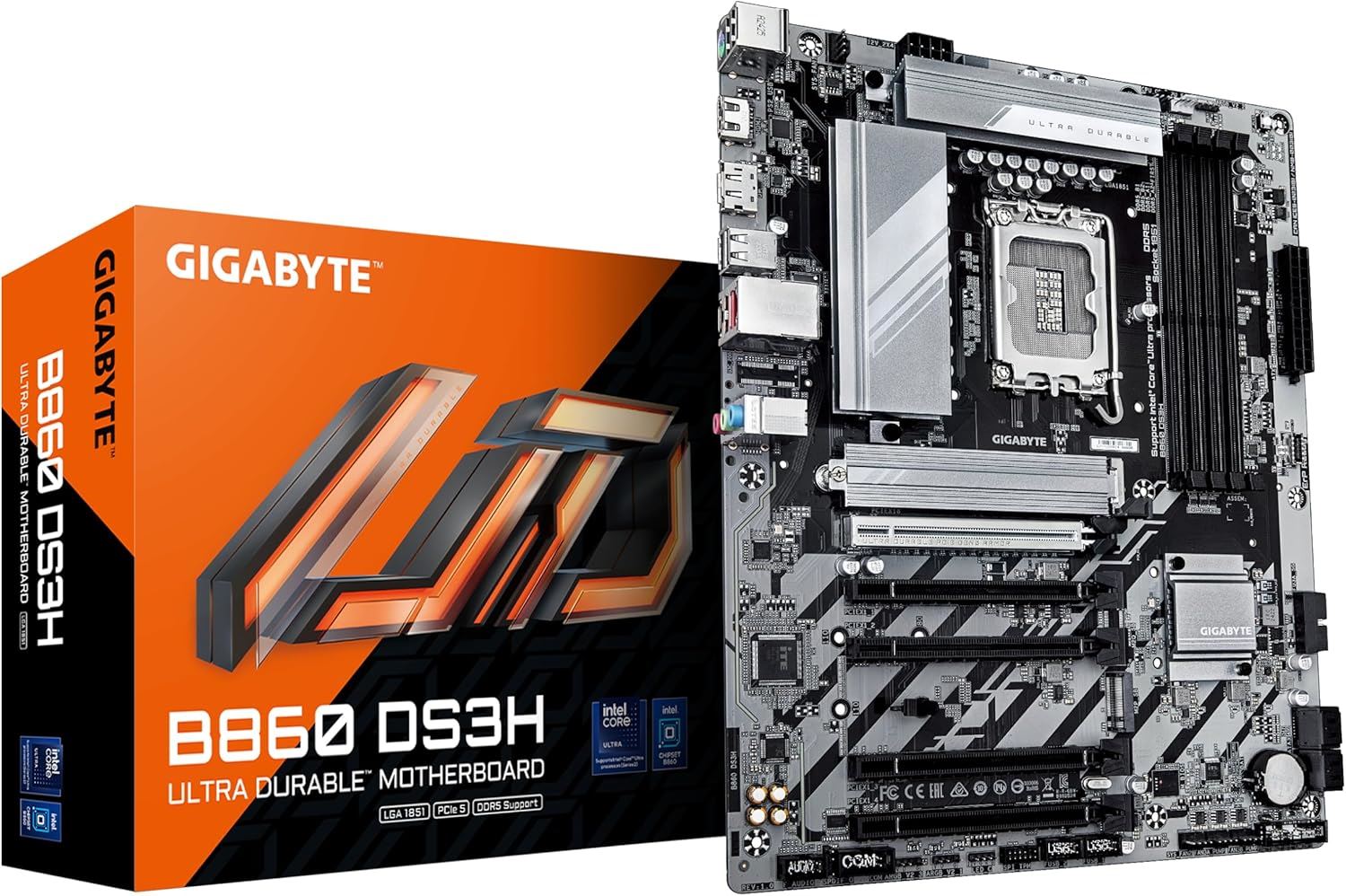 GIGABYTE B860-DS3H-DDR5 9066MHz OC LGA1871 M.2 HDMI DisplayPort ATX Anakart