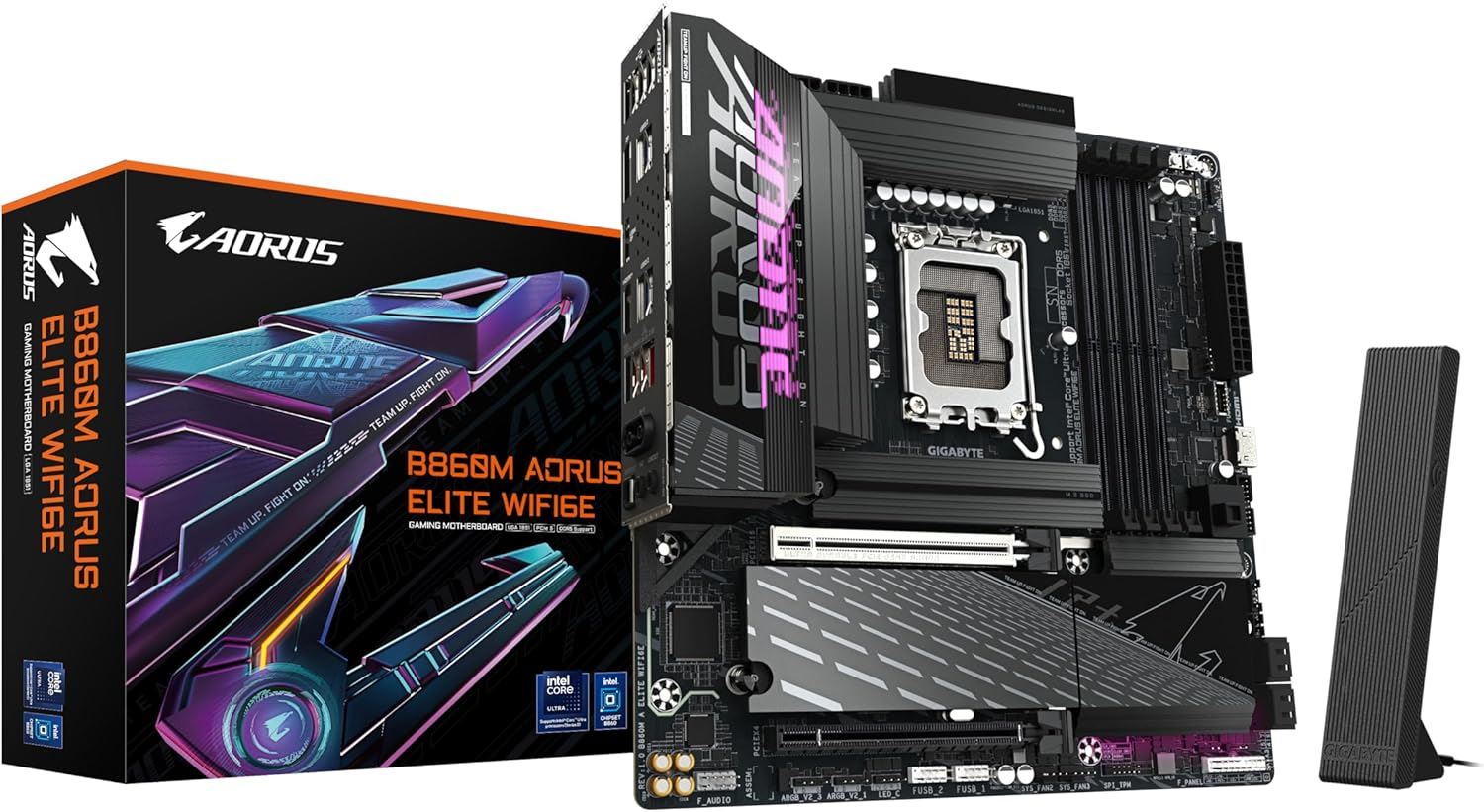 GIGABYTE B860MAELITE-WIFI6E 9200MHz OC DDR5 LGA1851 M.2 HDMI DP Micro-ATX Anakart