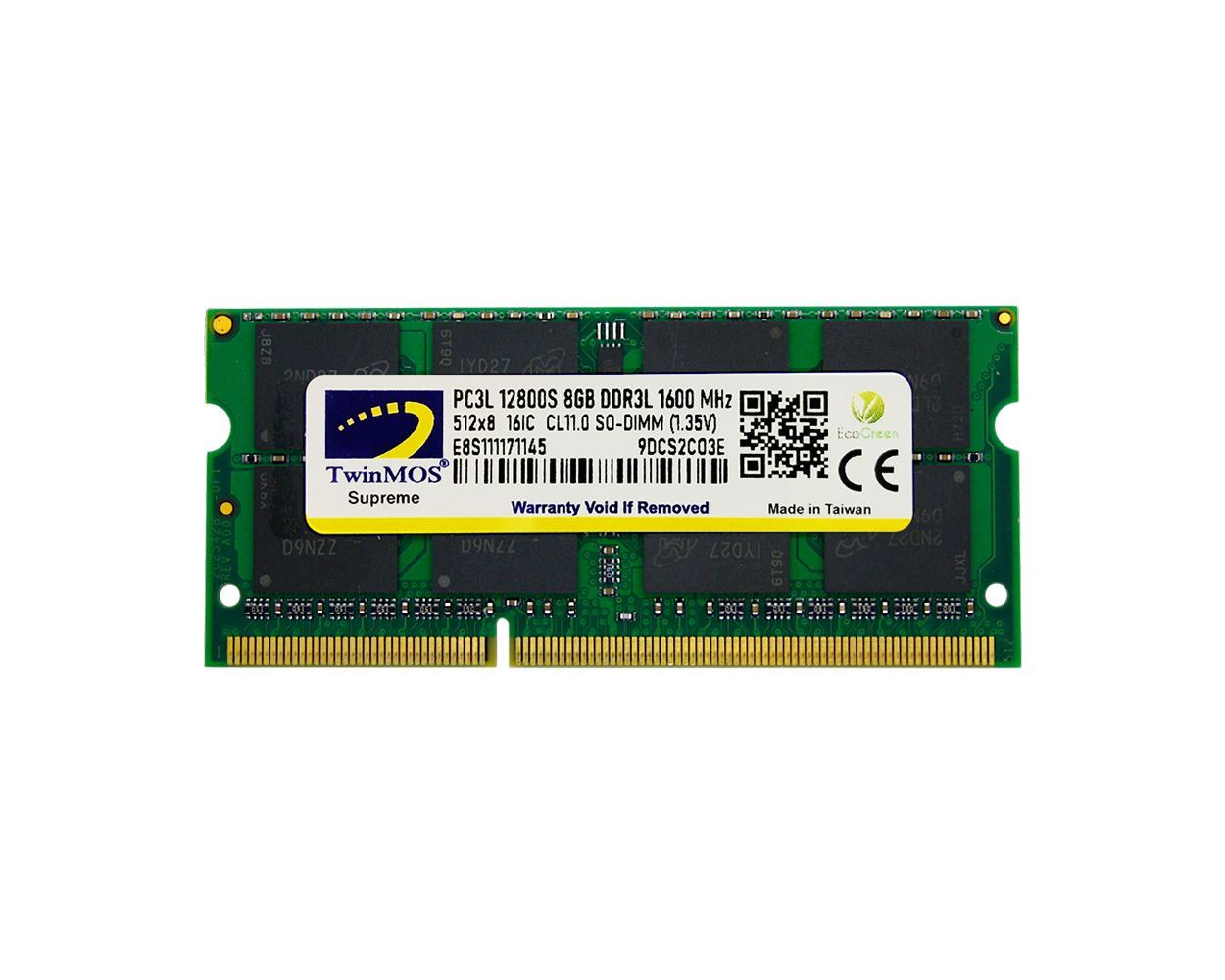 TWINMOS DDR3 8GB 1600MHz CL11 1.35V Low Voltage Notebook Ram