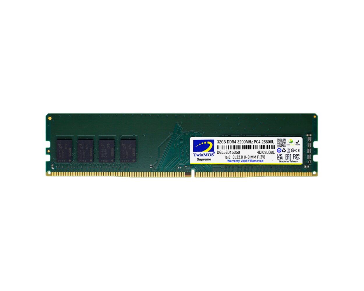 TWINMOS DDR4 32GB 3200MHz CL22 Desktop Ram