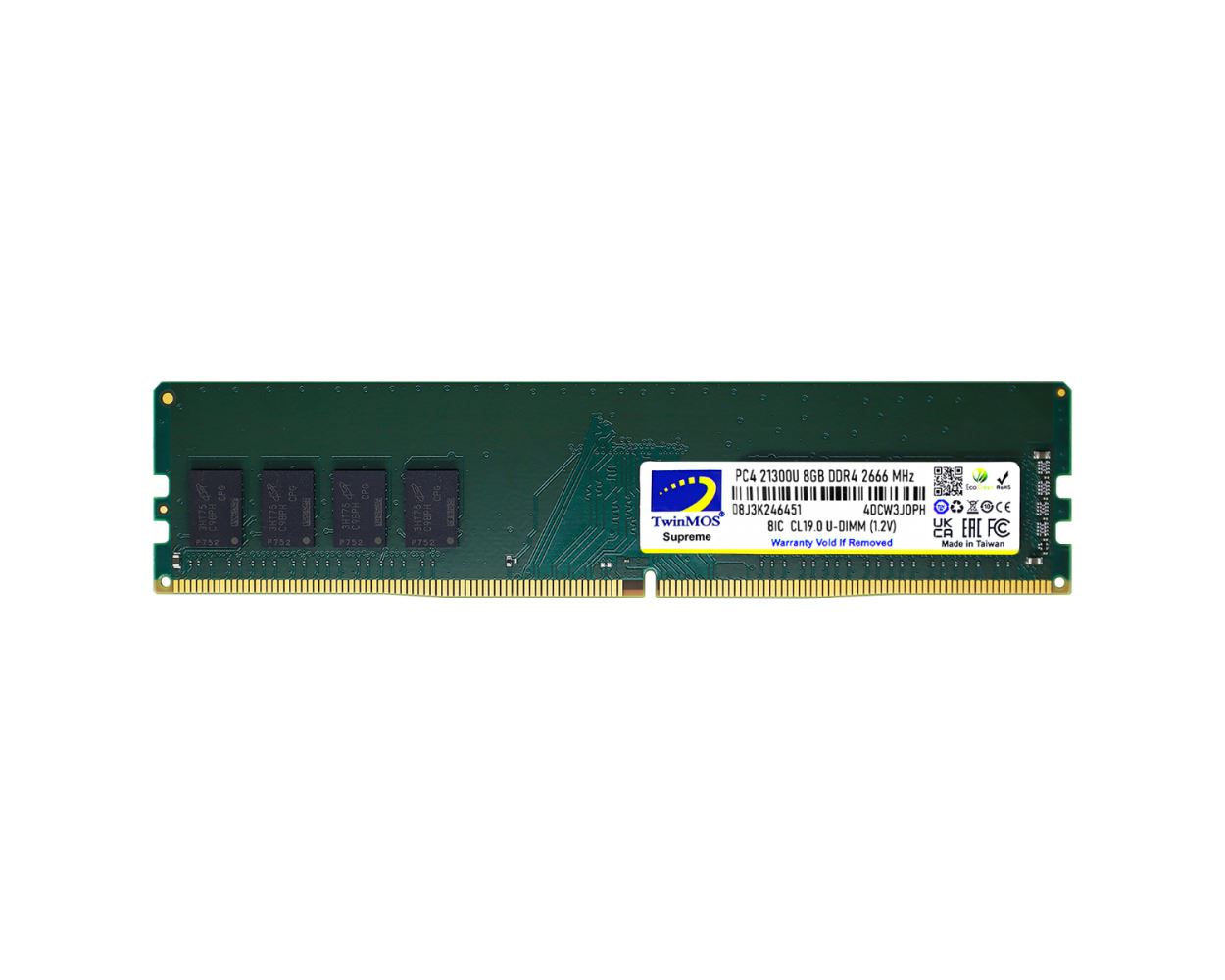 TWINMOS DDR4 8GB 2666MHz CL19 Desktop Ram