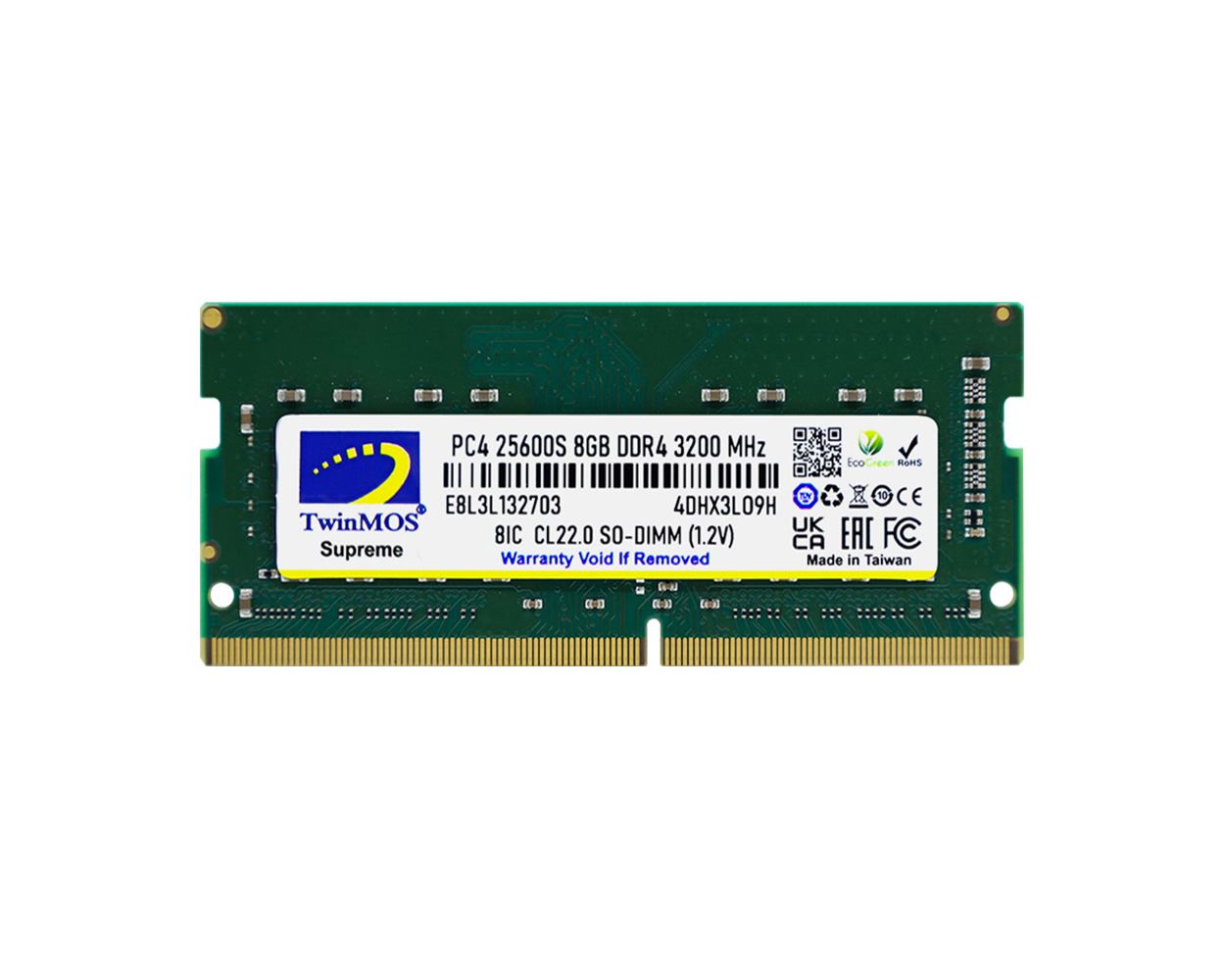 TWINMOS DDR4 8GB 3200MHz CL22 Notebook Ram