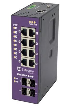 EXTRMNTWRK ISW 8-port POE+ Gigabit w 4-port SFP Operating Temperature -40C - +75C
