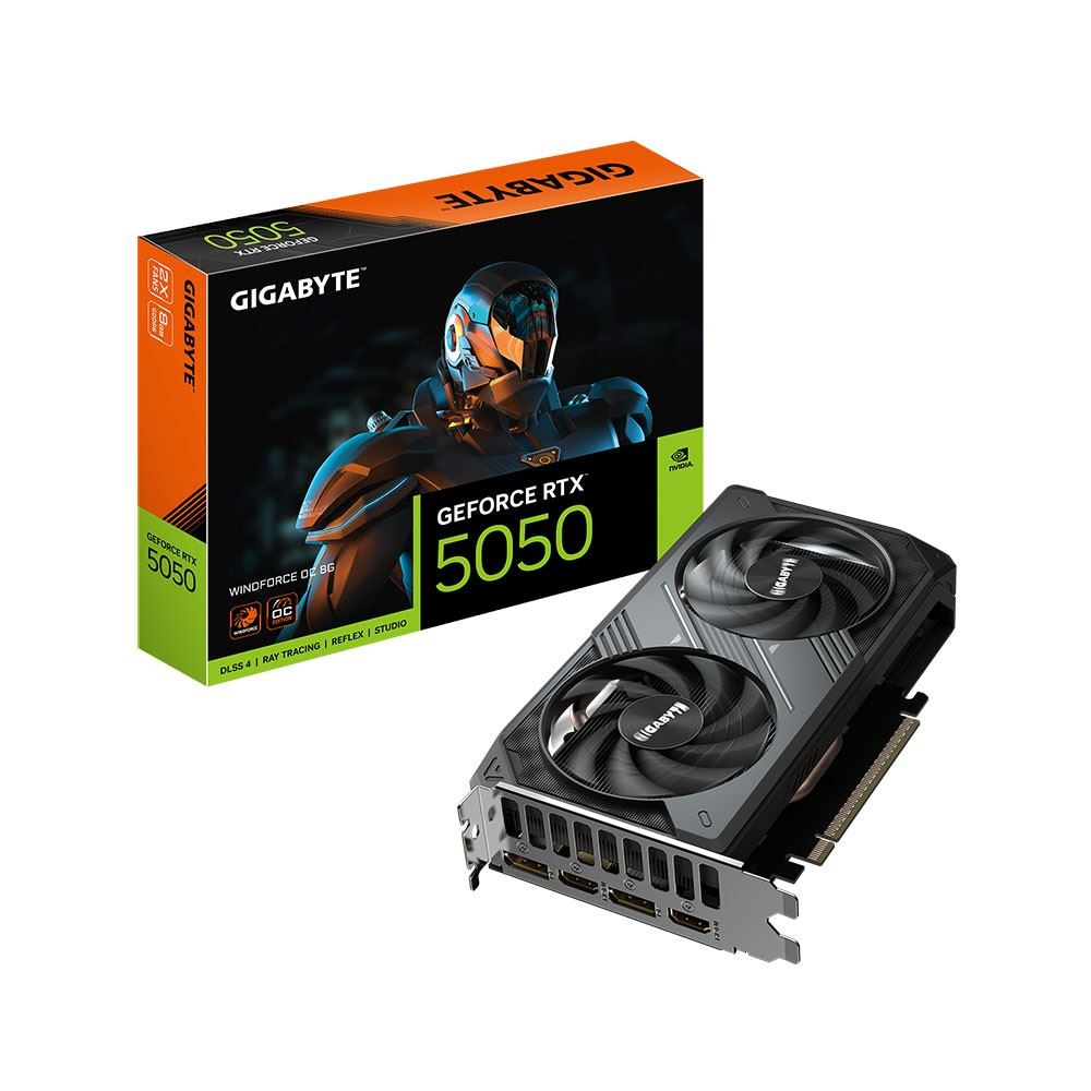 GIGABYTE VGA RTX5050 WINDFORCE 2 OC 8GB 128B GDDR6 DP-HDMI EKRAN KARTI