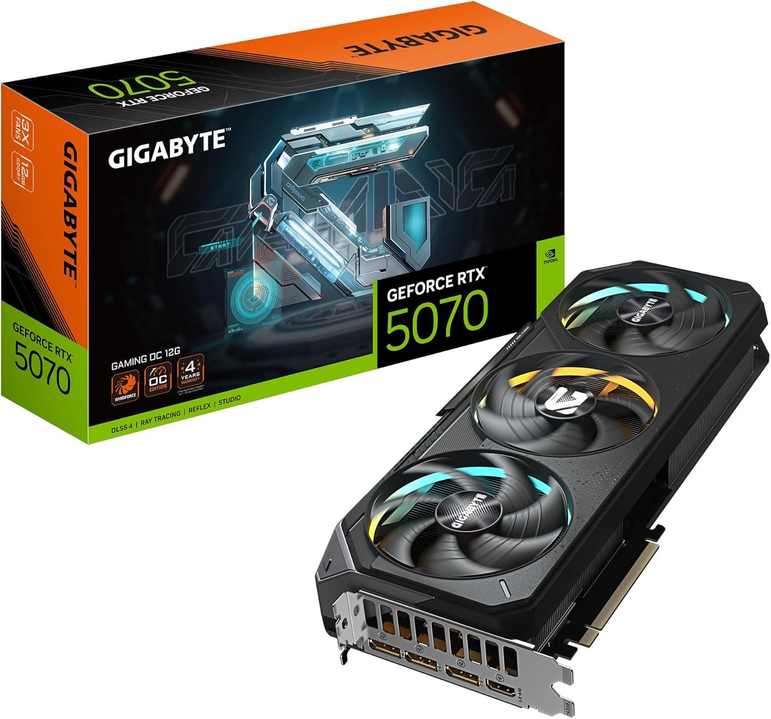 GIGABYTE VGA RTX5070 GAMING OC 12GB 192B GDDR7 DP-HDMI EKRAN KARTI