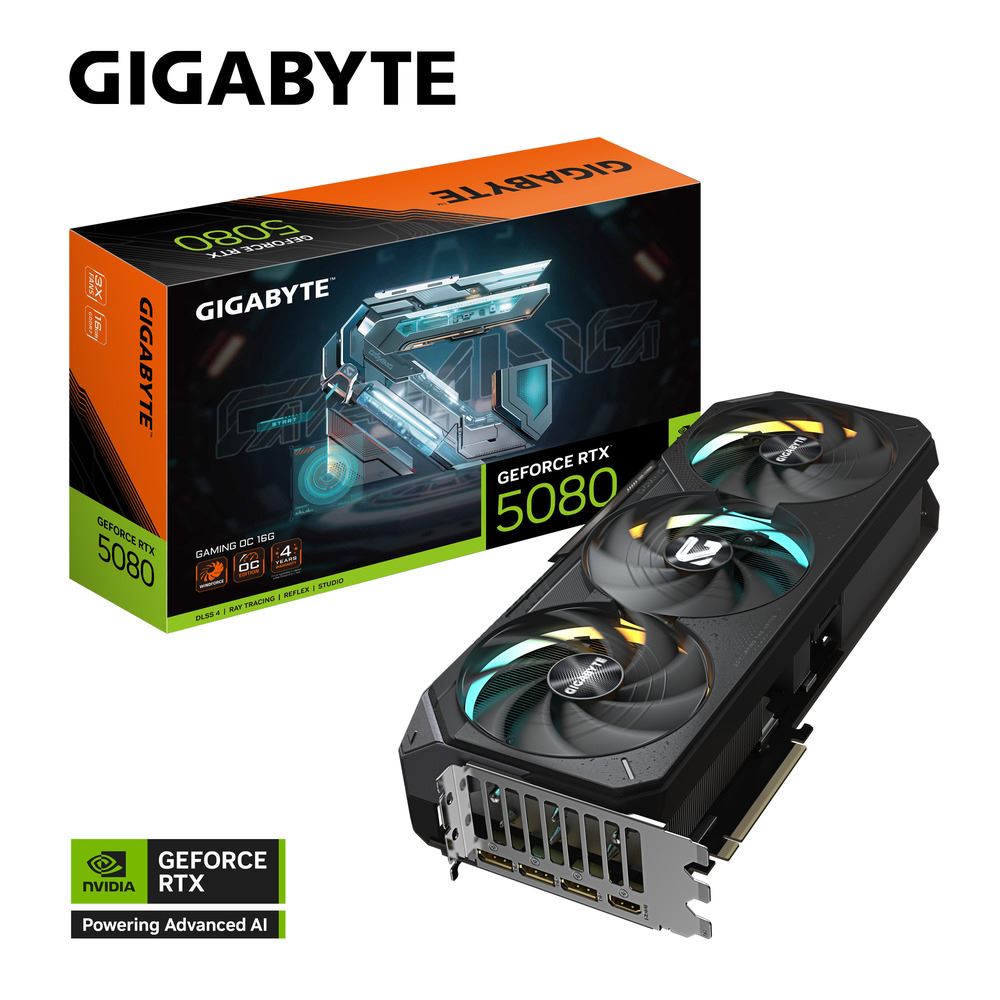 GIGABYTE VGA RTX5080 GAMING OC 16GB 256B GDDR7 DP-HDMI EKRAN KARTI