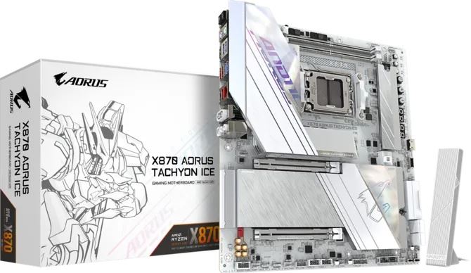 GIGABYTE X870-A-TACHYON-ICE 9600MHz OC DDR5 AM5 M.2 HDMI DisplayPort ATX Anakart