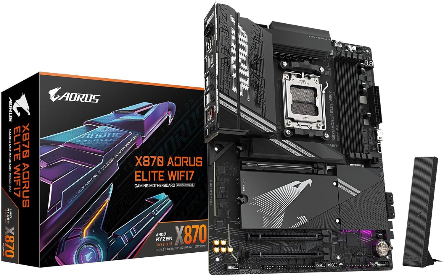 GIGABYTE X870E-A-ELITE-WIFI7 8200 MHz OC DDR5 AM5 M.2 HDMI DP ATX Anakart