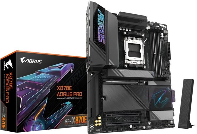 GIGABYTE X870E-A-PRO-X 8200MHz OC DDR5 AM5 M.2 HDMI DisplayPort ATX Anakart