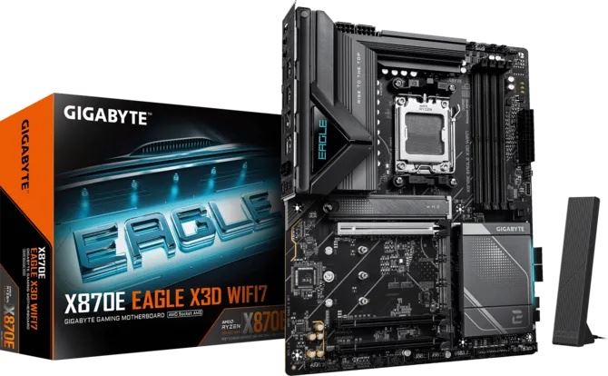 GIGABYTE X870E-EAGLE-X-WF7 8200 MHz OC DDR5 AM5 M.2 HDMI DP ATX Anakart