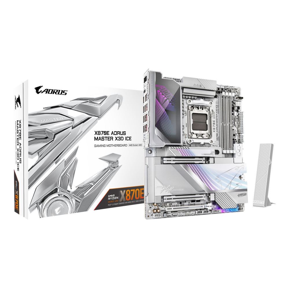 GIGABYTE X870EAORMASTERXICE 8600MHz OC DDR5 AM5 M.2 HDMI-DP ATX ANAKART