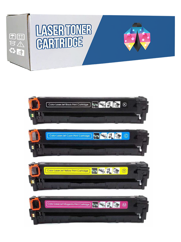 Safir Toner Hp 128A-CE320A LaserJet CP1525n CMYK 1 Set Muadil Toner