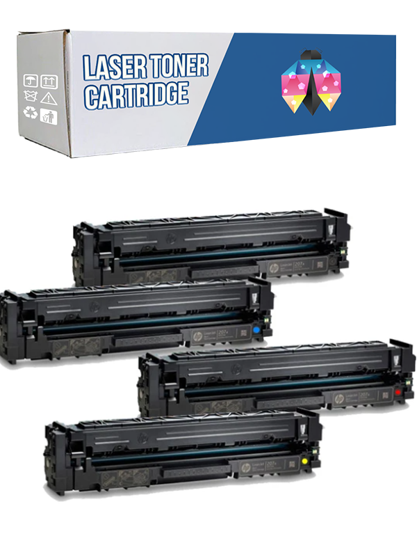 Safir Toner Hp 207X-W2210X LaserJet Pro MFP M283fdn CMYK 1 Set Çipsiz Muadil Toner