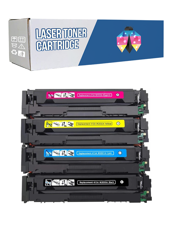 Safir Toner Hp 415A-W2030A LaserJet Managed E45028d - E47528f CMYK 1 Set Çipli Muadil Toner