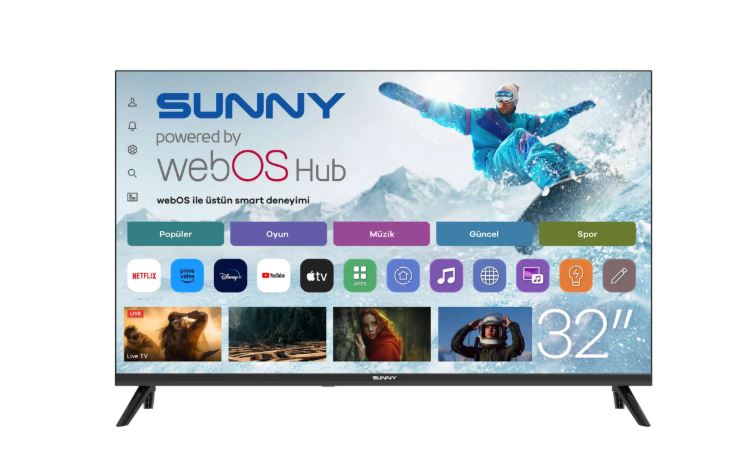 Sunny SN32HMLN HD 32' 82 Ekran Uydu Alıcılı webOS Smart LED TV