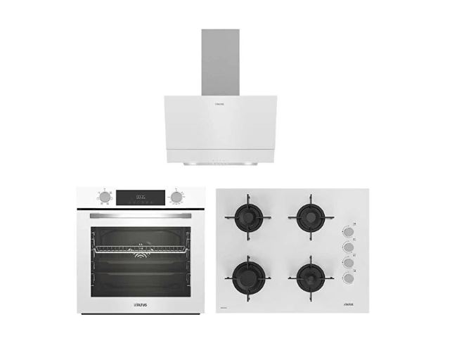 Altus Turbo Beyaz Cam Ankastre Set (ALA 322 W - 159 DW - 510 W)