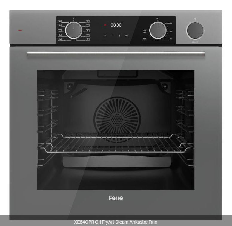 Ferre XE64CPR SteamArt FryArt Gri Ankastre Fırın