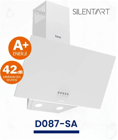 Ferre D087-SA Beyaz Duvar Tipi Davlumbaz
