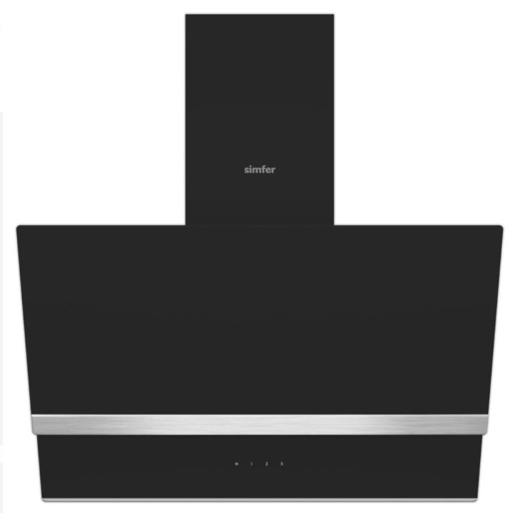 Simfer 8738 60CM Premium Dokunmatik Inox Dekorlu Cam Davlumbaz