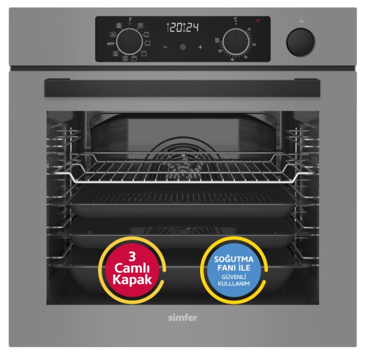 Simfer 8246 0+10 Fonksiyon Steam Master Ankastre Fırın