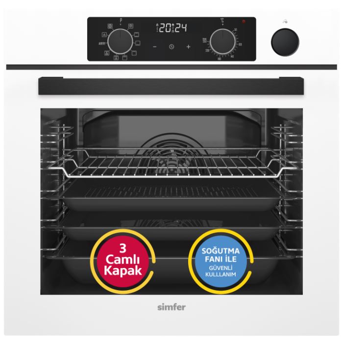 Simfer 8245 0+10 Fonksiyon Steam Master Ankastre Fırın 