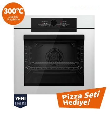FERRE QEP65CB Pizzart FryArt Beyaz Ankastre Fırın