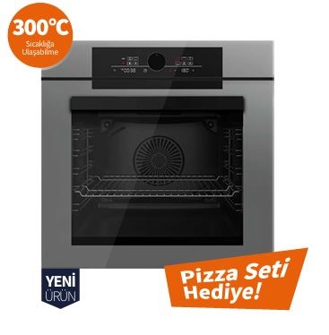 FERRE QEP65CPR Pizzart FryArt Gri Ankastre Fırın