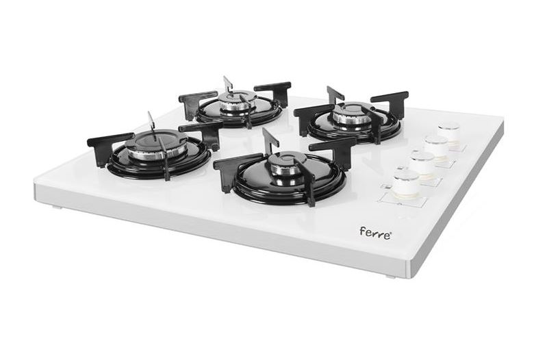 Ferre B2240 CE Beyaz Cam Set Üstü Ocak
