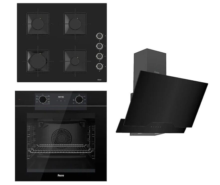 Ferre Fryart-Sılentart Serisi Siyah Ankastre Set SS205 - QEP63CS - D063