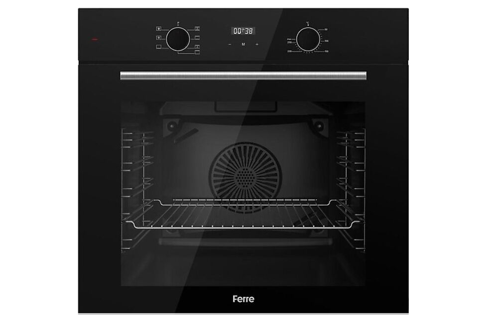 Ferre QBL63CS Flowart Siyah Ankastre Fırın