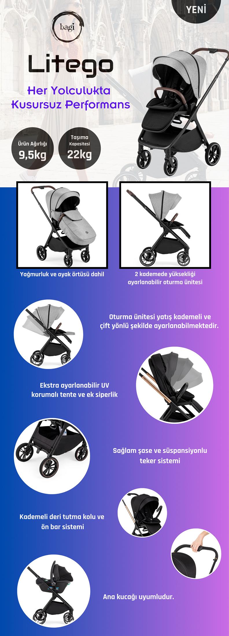 BAGI Litego Cosmo Travel Sistem Bebek Arabası