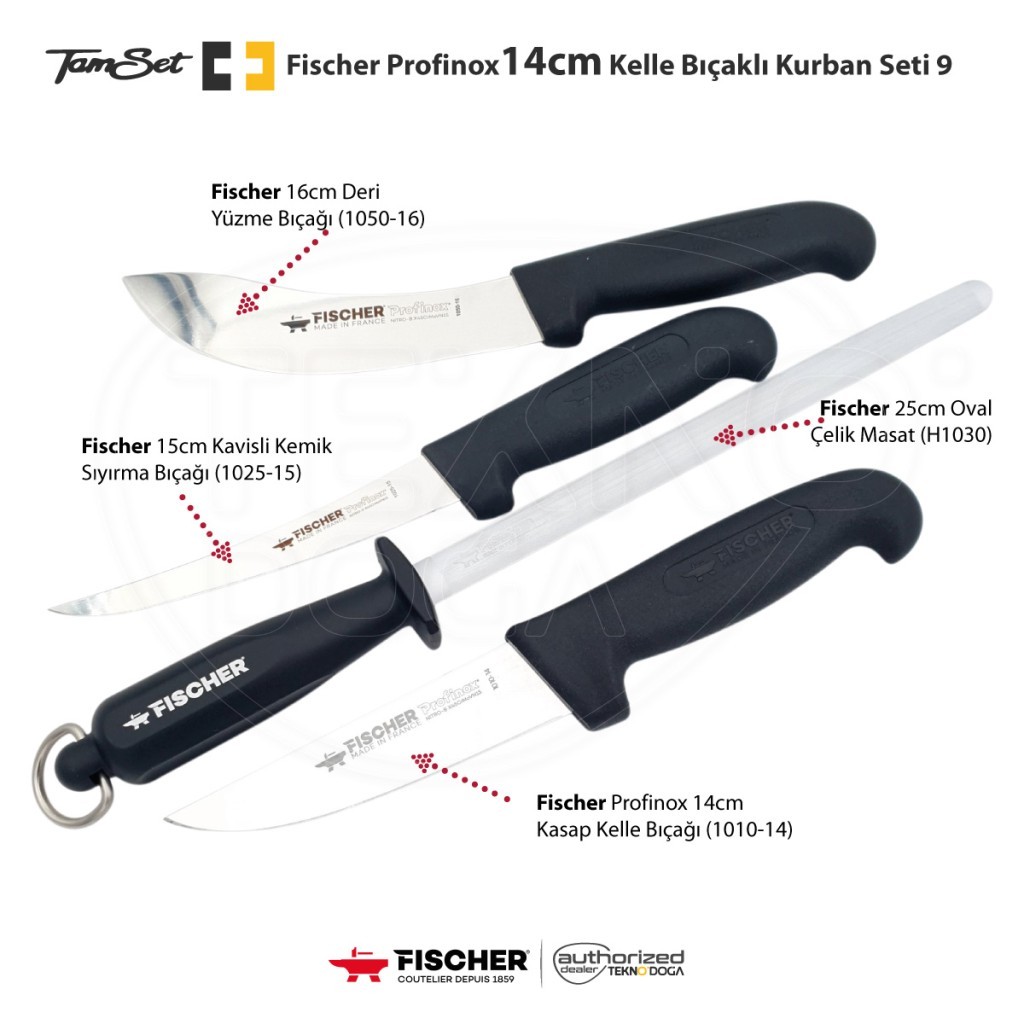 Fischer 14cm Kelle Bıöaklı Kurban Seti 9