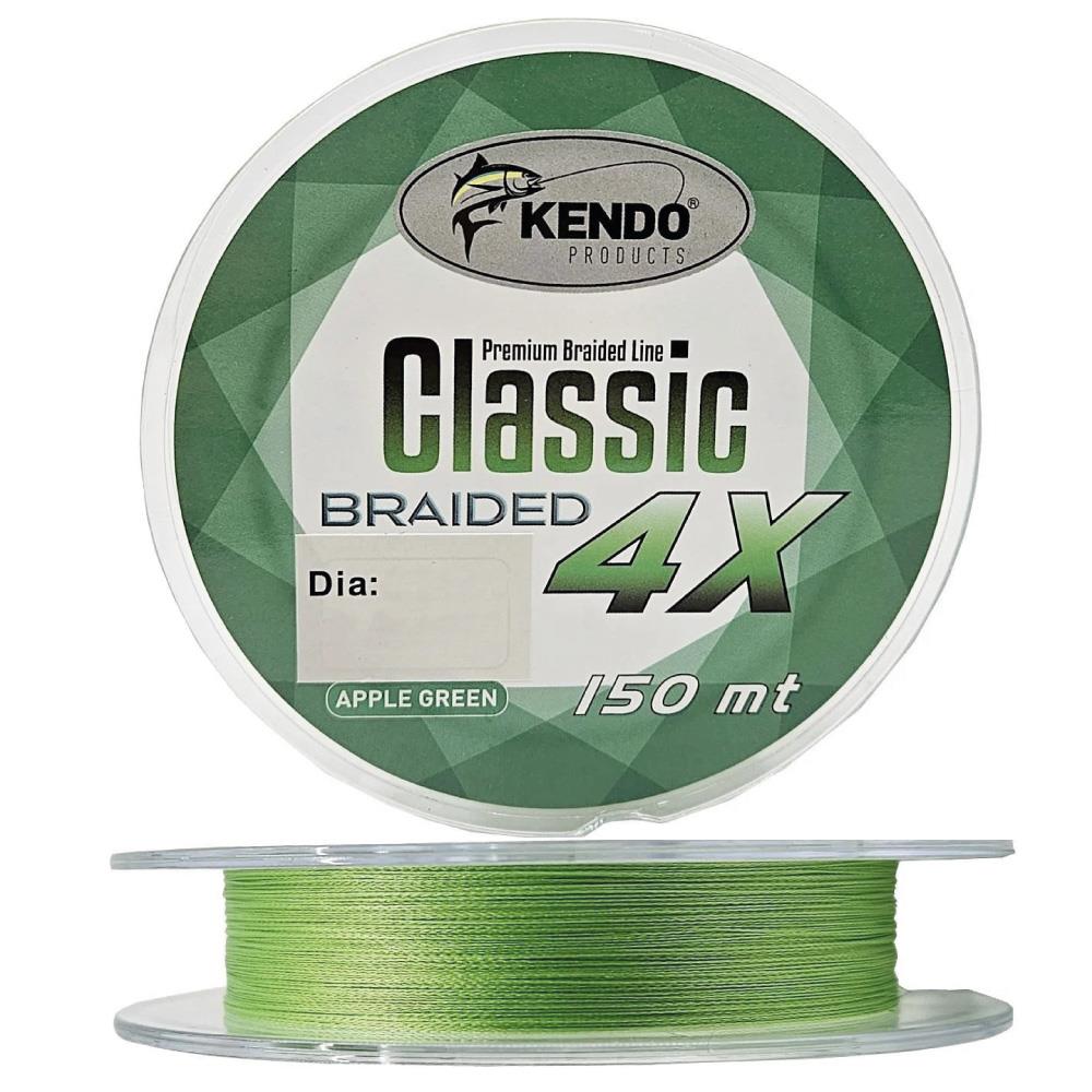 Kendo Classic 150m 4x 4 Kat Örgü İp Olta Misinası Apple Green