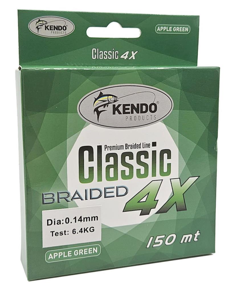 Kendo Classic 150m 4x 4 Kat Örgü İp Olta Misinası Apple Green