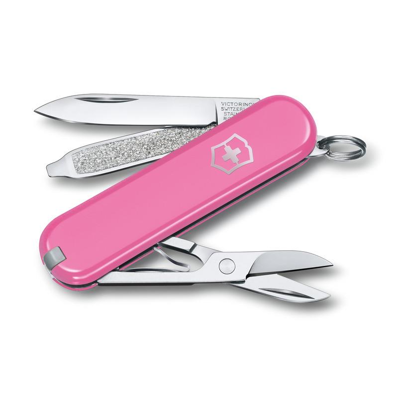 Victorinox Classic 0.6223.51G Pembe İsviçre Çakısı 58mm 7F, Mini İsviçre Çakısı (Kutulu)