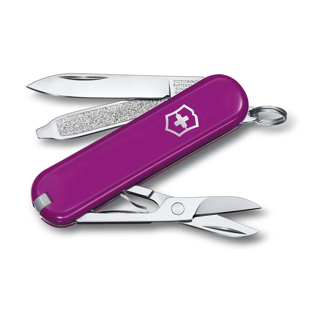 Victorinox Classic 0.6223.52G Tasty Grape İsviçre Çakısı 58mm 7F, Mini İsviçre Çakısı (Kutulu)