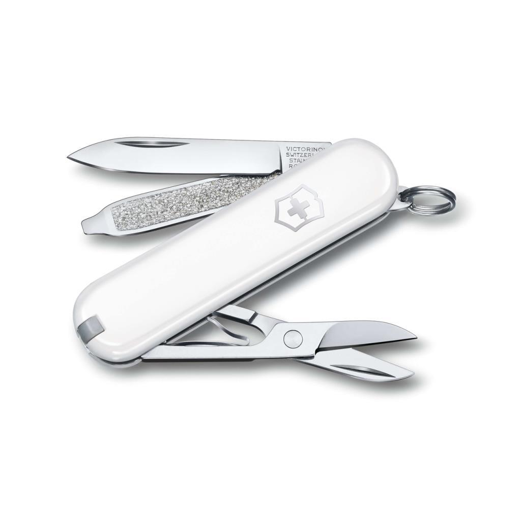 Victorinox Classic 0.6223.7G Beyaz İsviçre Çakısı 58mm 7F, Mini İsviçre Çakısı (Kutulu)