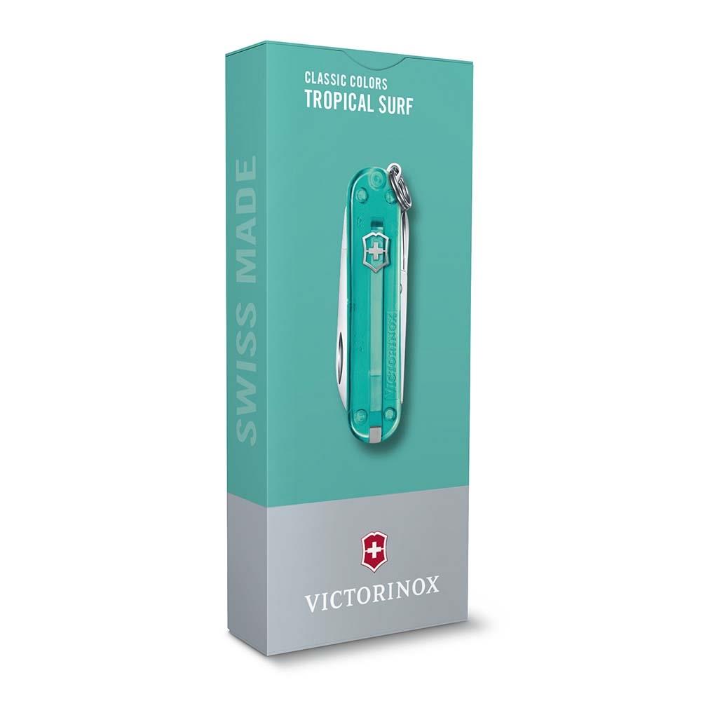 Victorinox Classic 0.6223.T24G Tropical Surf İsviçre Çakısı 58mm 7F, Mini İsviçre Çakısı (Kutulu)